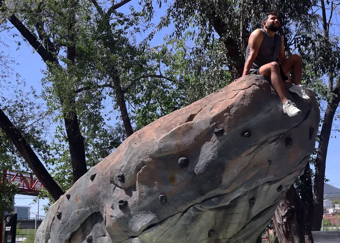 Vista lateral de los boulders